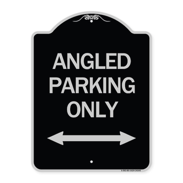 Angle Parking W/ Bidirectional Arrow Heavy-Gauge Aluminum Sign, 24" x 18", BS-1824-24345